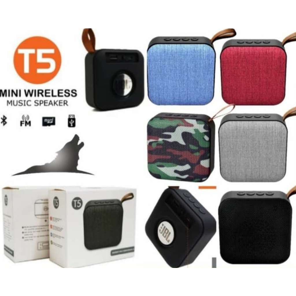 Speaker Bluetooth Wireless T5 Mini-Musik Box Super Full BASS Bluetooth Speaker Wireless T5 Super Bass