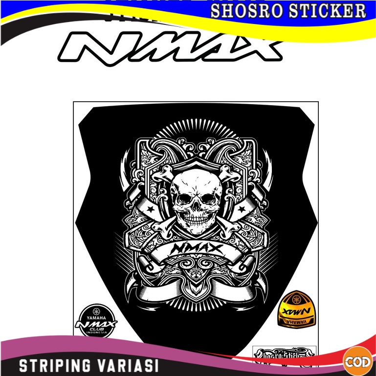 VARIASI STIKER VISOR STRIPING VARIASI PISOR DECAL VISOR NMAX LAMA MOTIF / STIKER VISOR NMAX PERTAMA 