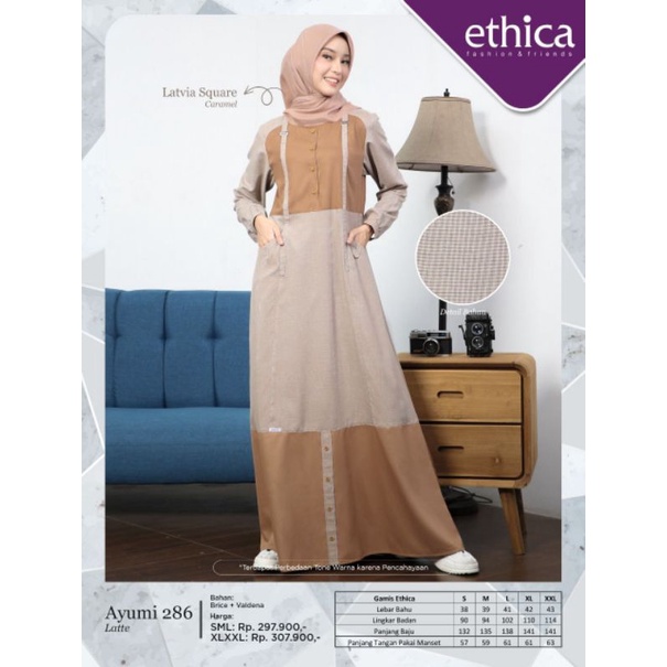 AYUMI 286 LATTE | GAMIS BY ETHICA TERBARU 2022 | GAMIS SIMPLE TERMURAH