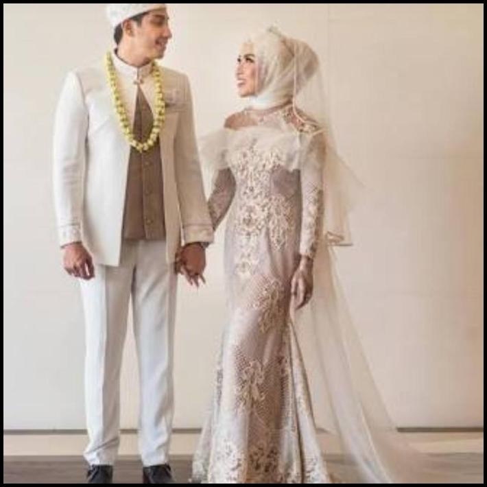Gaun Pengantin Hijab - Dress Pengantin Hijab Couple - Akad Nikah