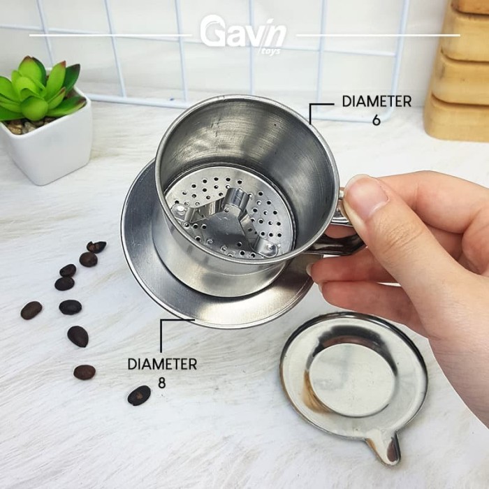 Vietnam Kopi Coffee Drip Stainless Steel saringan Pembuat kopi 100 ml