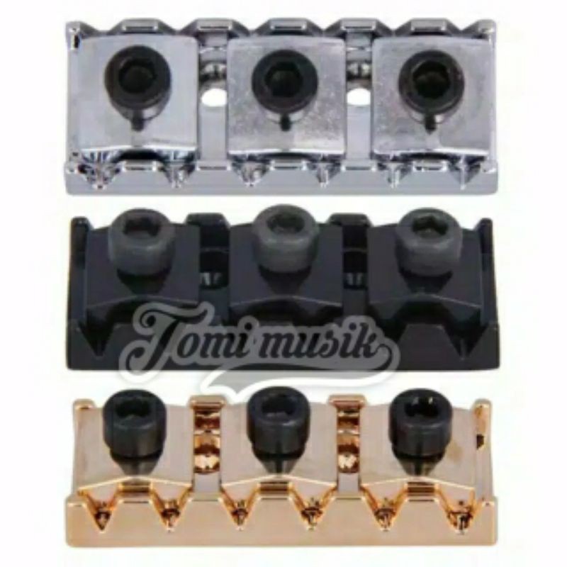 Locking nut gitar black crome gold bonus kunci L