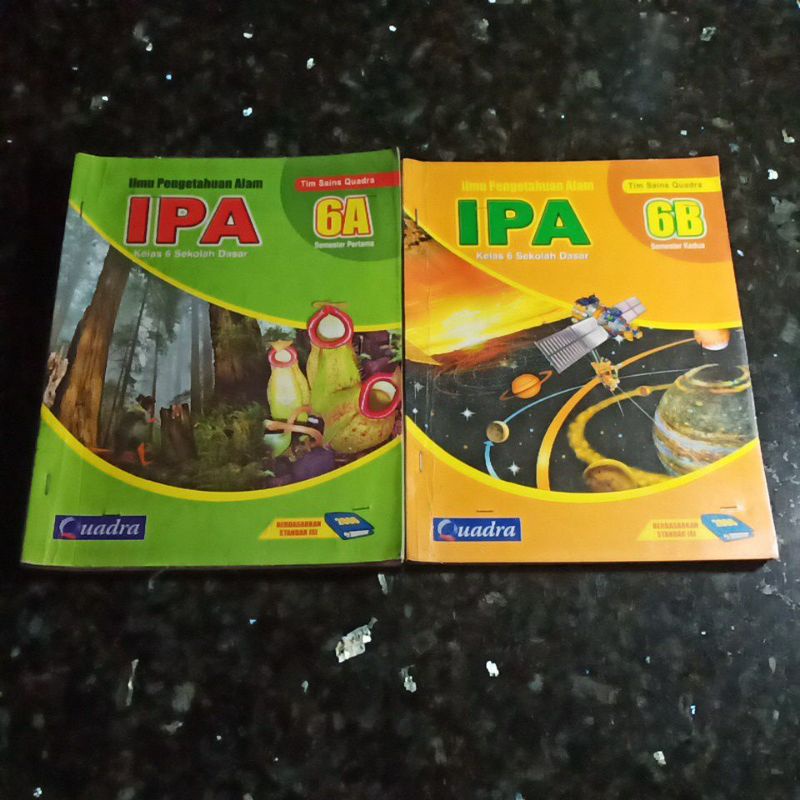 Buku IPA kelas 6A, 6B, VI, Sd, Semester 1 dan 2, Quadra, Tim Sains Quadra, Kurikulum 2006.