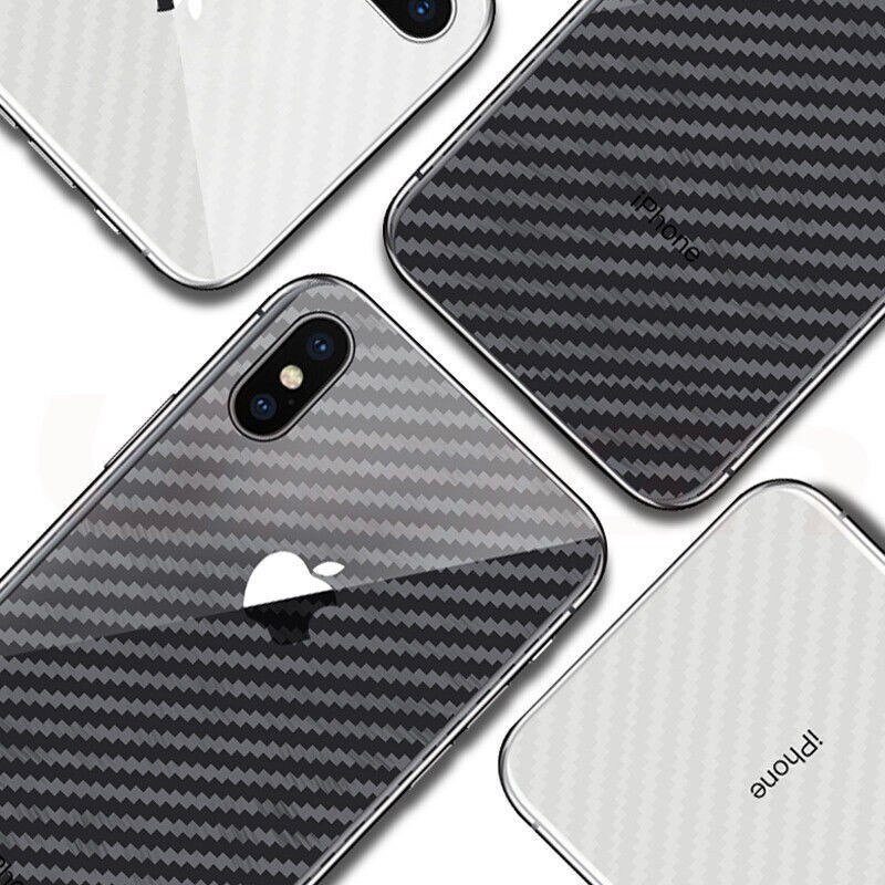 Film Pelindung Layar Belakang Anti Gores Bahan Carbon Fiber Untuk iPhone XS Max 7 8 Plus 6s 14 13 1211 Pro Max Plus