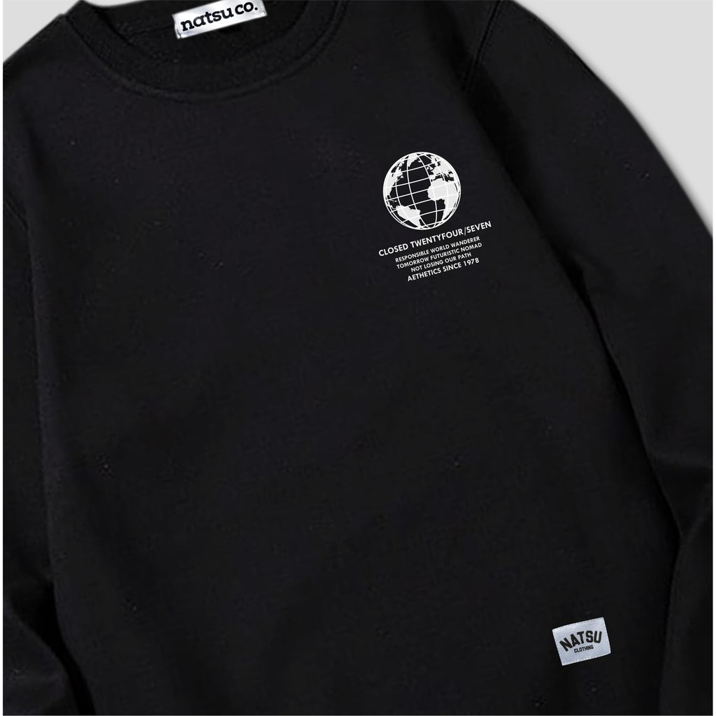 Crewneck Sweatshirt Simple Pria natsu co. - Fvck The World NATSU x PANDAWA HOODIE