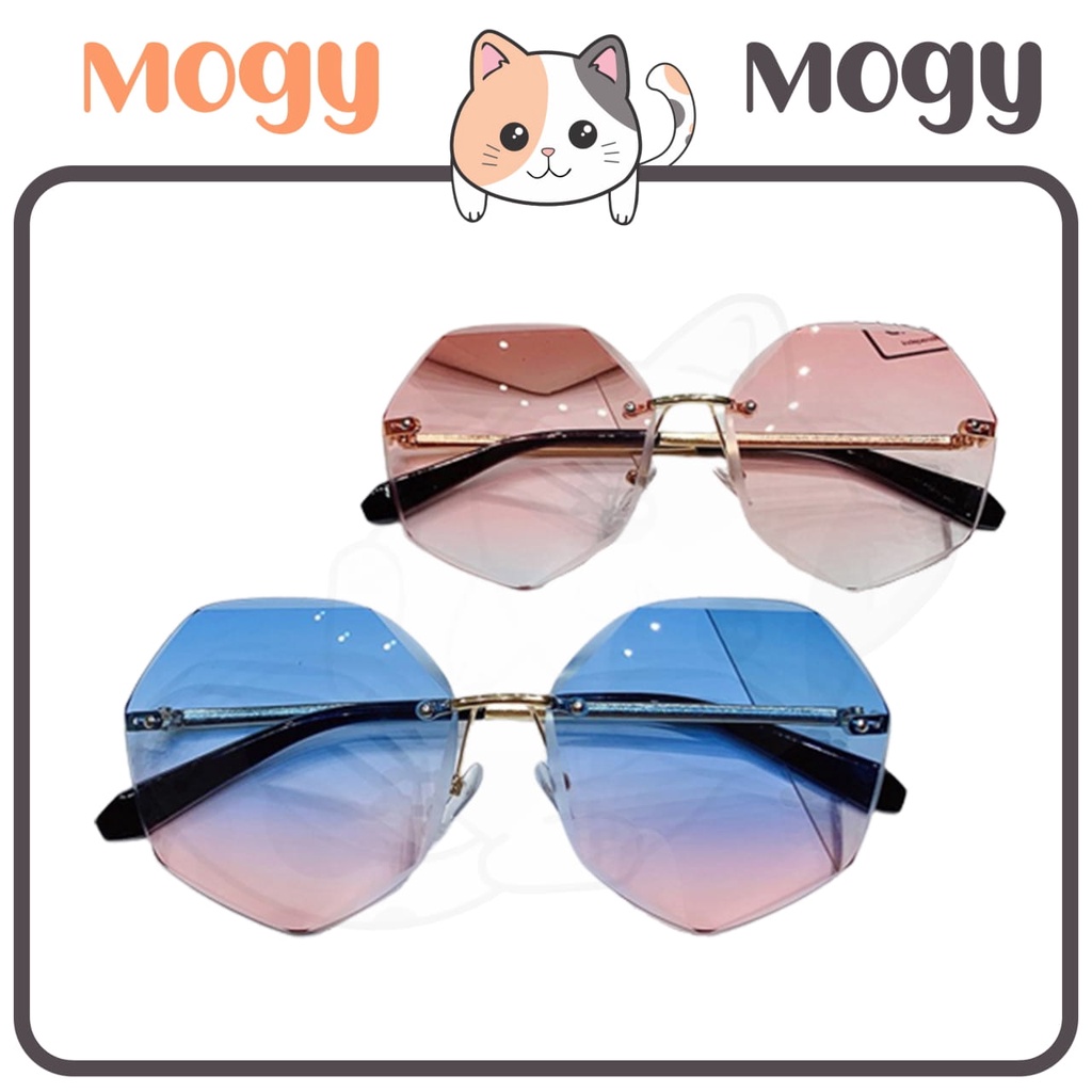 MOGYMOGY K711 Kacamata Fashion Bentuk Hexagonal Sunglasses Frame Korea Style