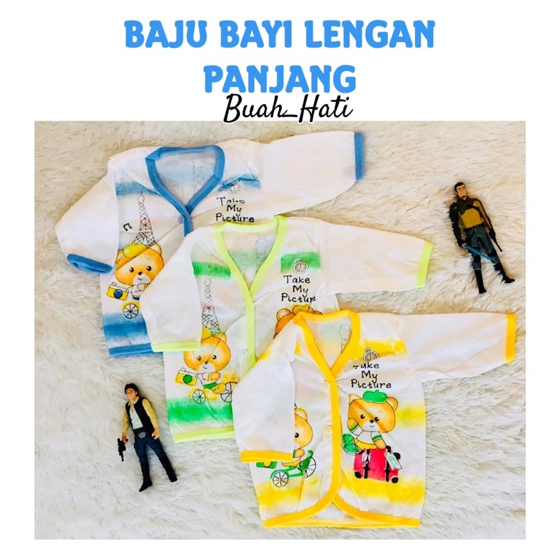 Isi 3 pc BAJU BAYI LENGAN PANJANG