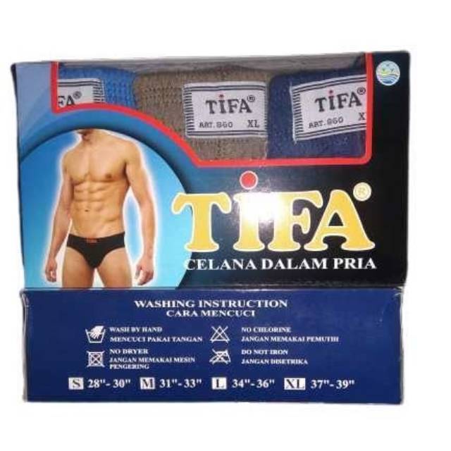 Celana Dalam Pria TIFA (1pack isi 3) Gratis Ongkir Celana Dalam Premium Terlaris CD PRIA