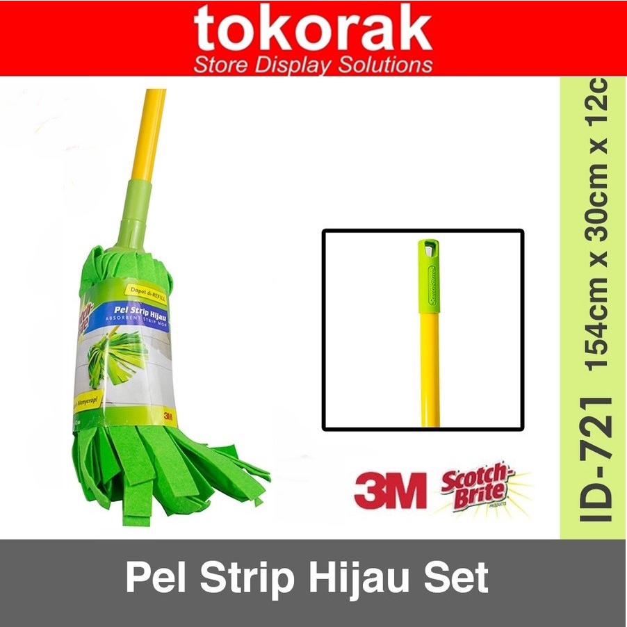 3M SCOTCH BRITE KAIN PEL STRIP HIJAU SET ID- 721 - ALAT PEL