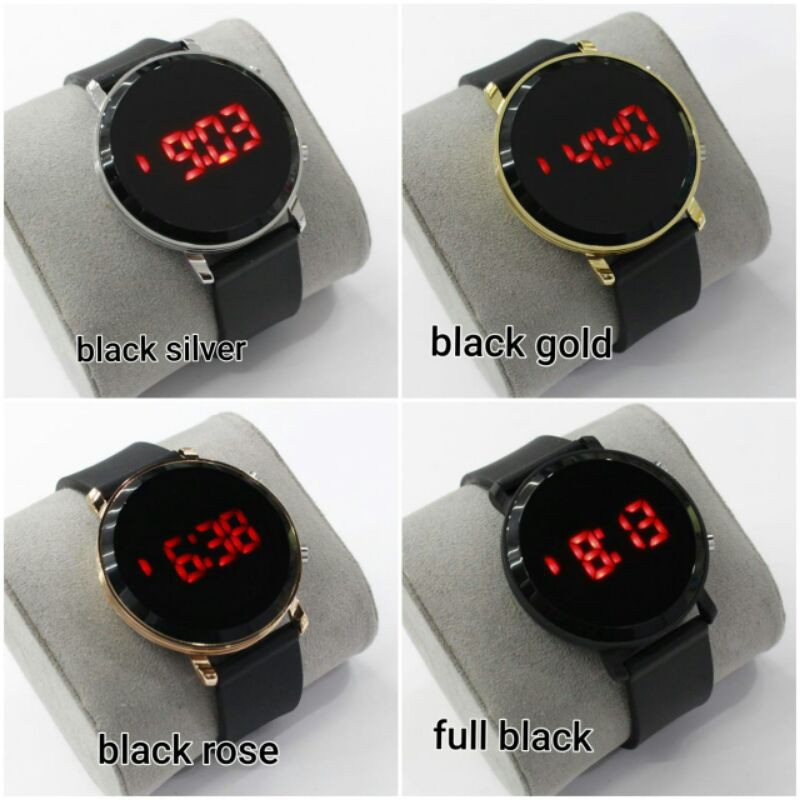 JAM TANGAN WANITA LED WATCH TERBARU 2021 STRAP RUBBER DIGITAL LD-15 CASE BULAT