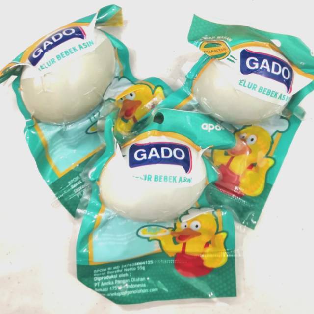 Gado Telur Bebek Asin Telur Siap Makan Praktis 1 Butir 55g