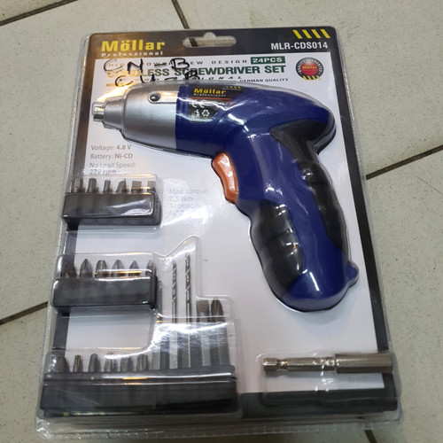 Mollar CDS014 Cordless Baterai Bor Screwdriver Set