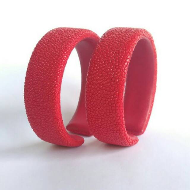 Gelang Kulit Pari 2 cm Merah