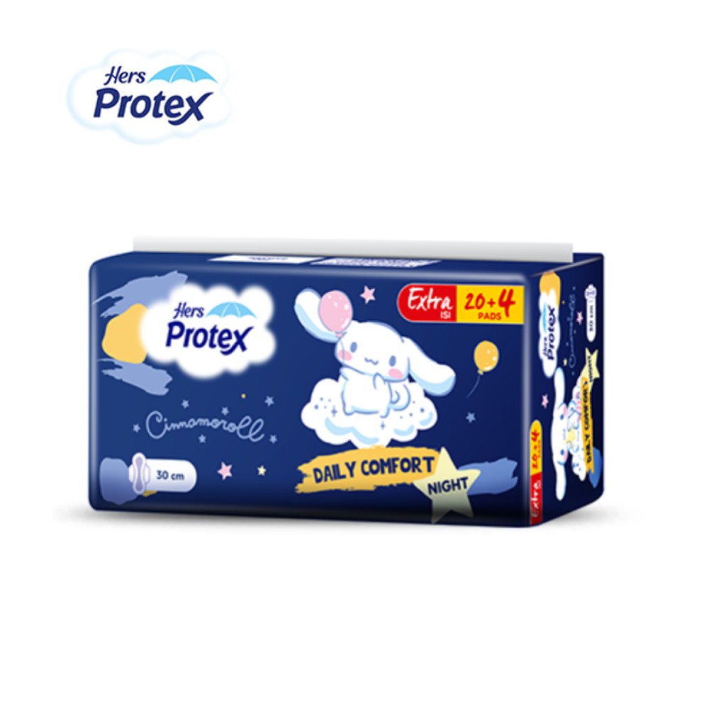 Hers Protex Daily Comfort Night Pembalut Wanita Cinnamoroll Bag Isi 20+2 pcs - Gambar 2