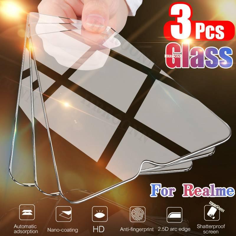 (3 Pcs/lot) Tempered Glass For Realme 3 5 Pro C20 C11 C15 Screen Protector For Realme C3 XT X2 Pro Realme V3 Narzo 20