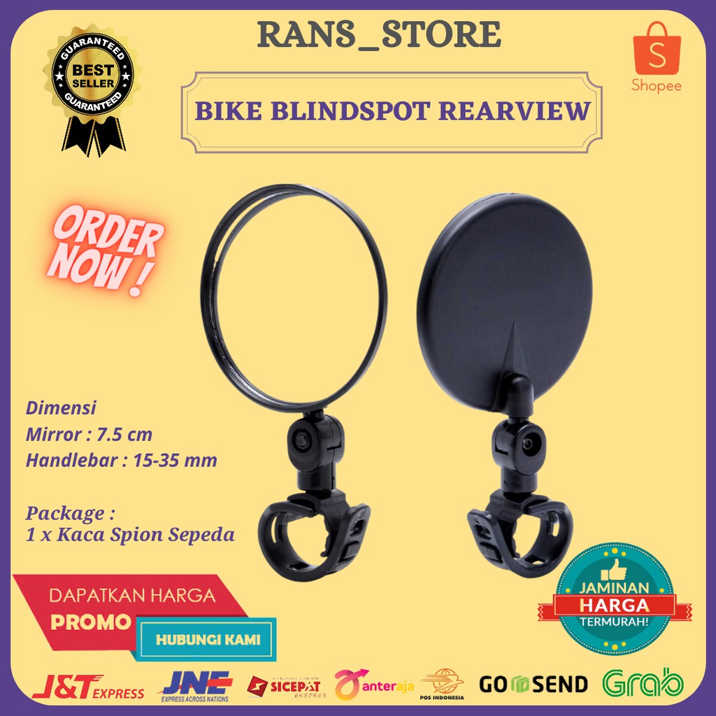 Spion Sepeda Bulat / Kaca Spion Sepeda 360 Adjustable Handlebar / Spion Sepeda MTB