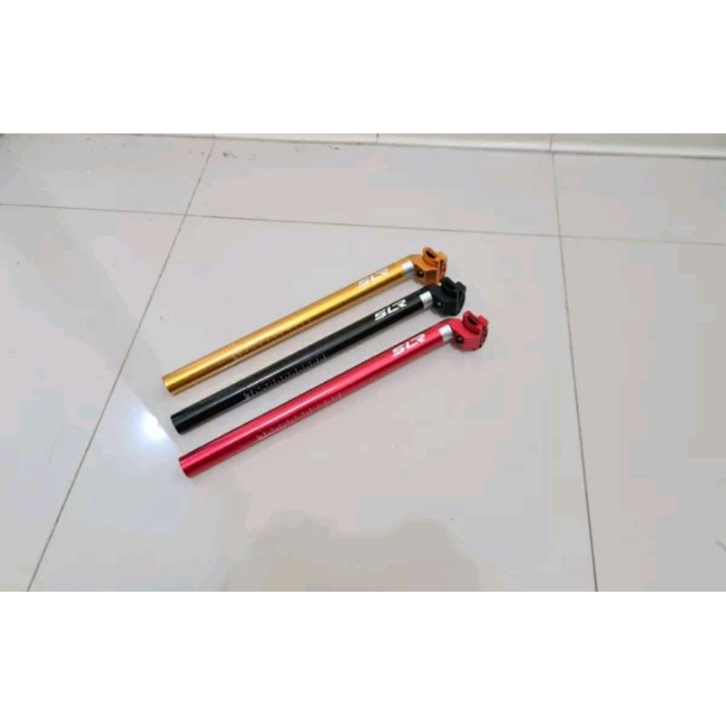 Seatpost Sepeda MTB Roadbike Balap Merk SLR 27.2 x 400 mm tiang cagak sadel Seatpost Full Alloy Alumunium