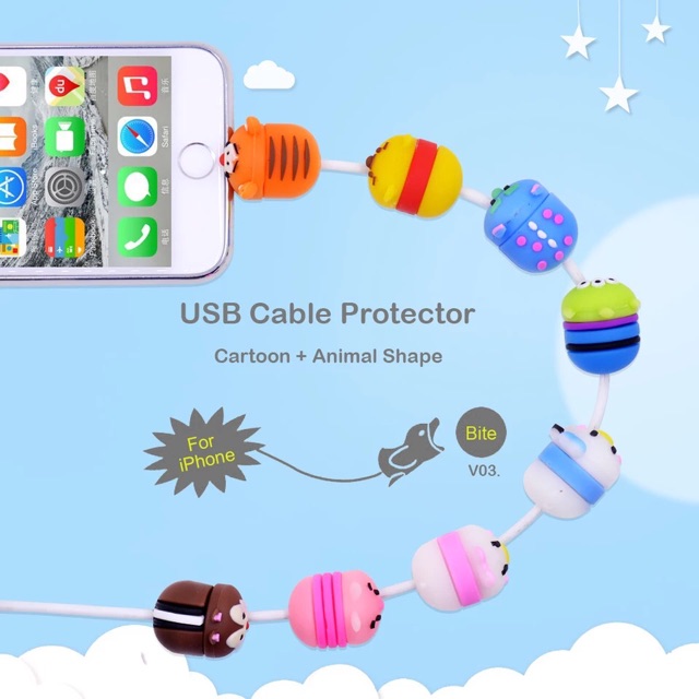 Pelindung Ujung Kabel Tsum Tsum Kabel Bite versi baru