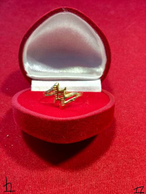 Cincin No 15anak dan dewasa emas asli kadar 700 70% 22 0.5 setengah g gr gram ukir z cantik