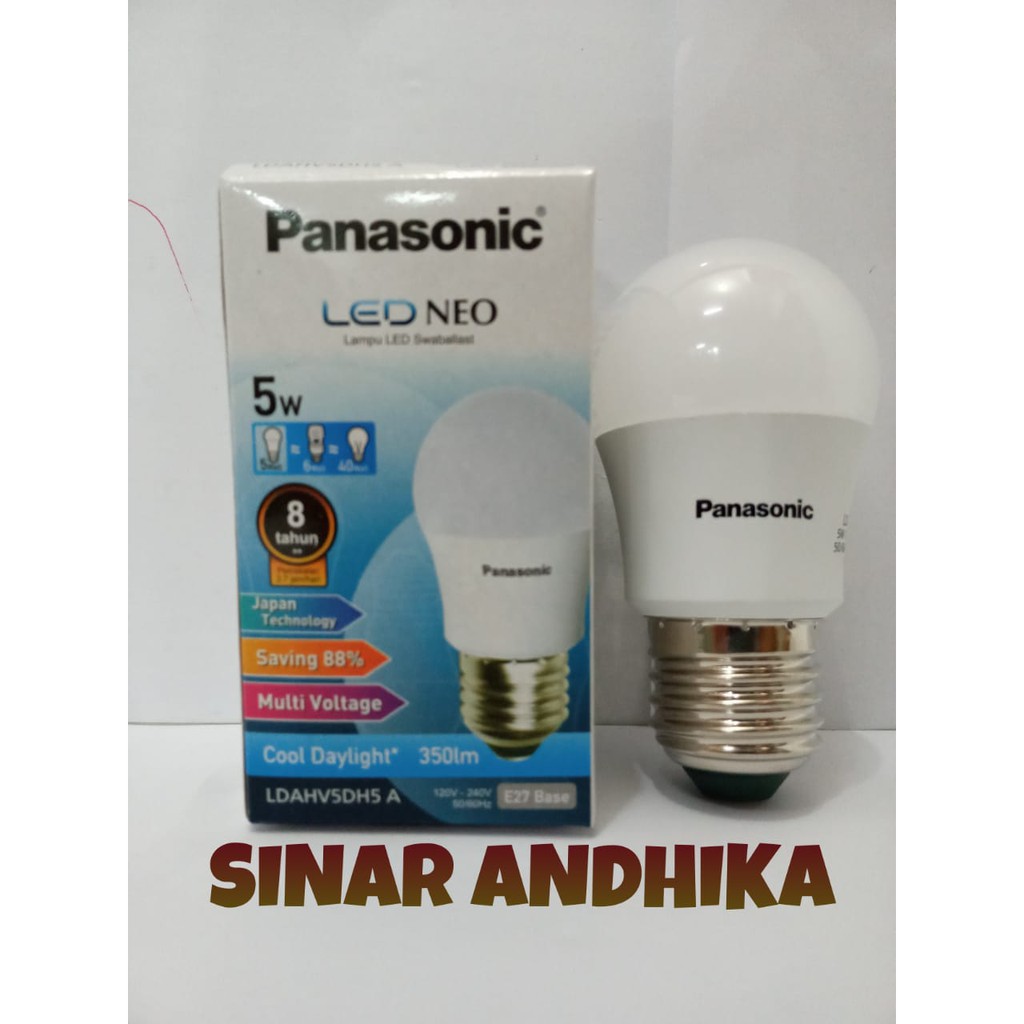 LAMPU LED BULB PANASONIC 5 WATT