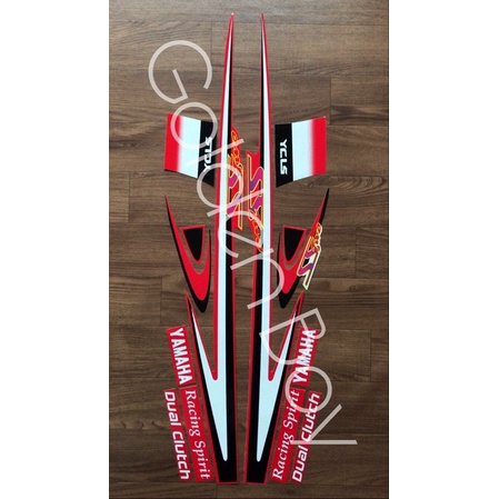 Striping Fiz r SS Two Merah Sticker Fiz r SS Two Merah Stiker Fiz r SS Two Merah panel depan fiz r b