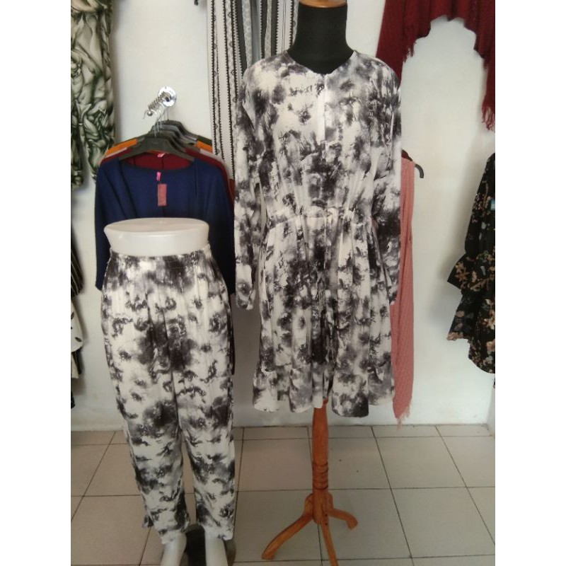 setelan wanita rayon/one seat/kekinian