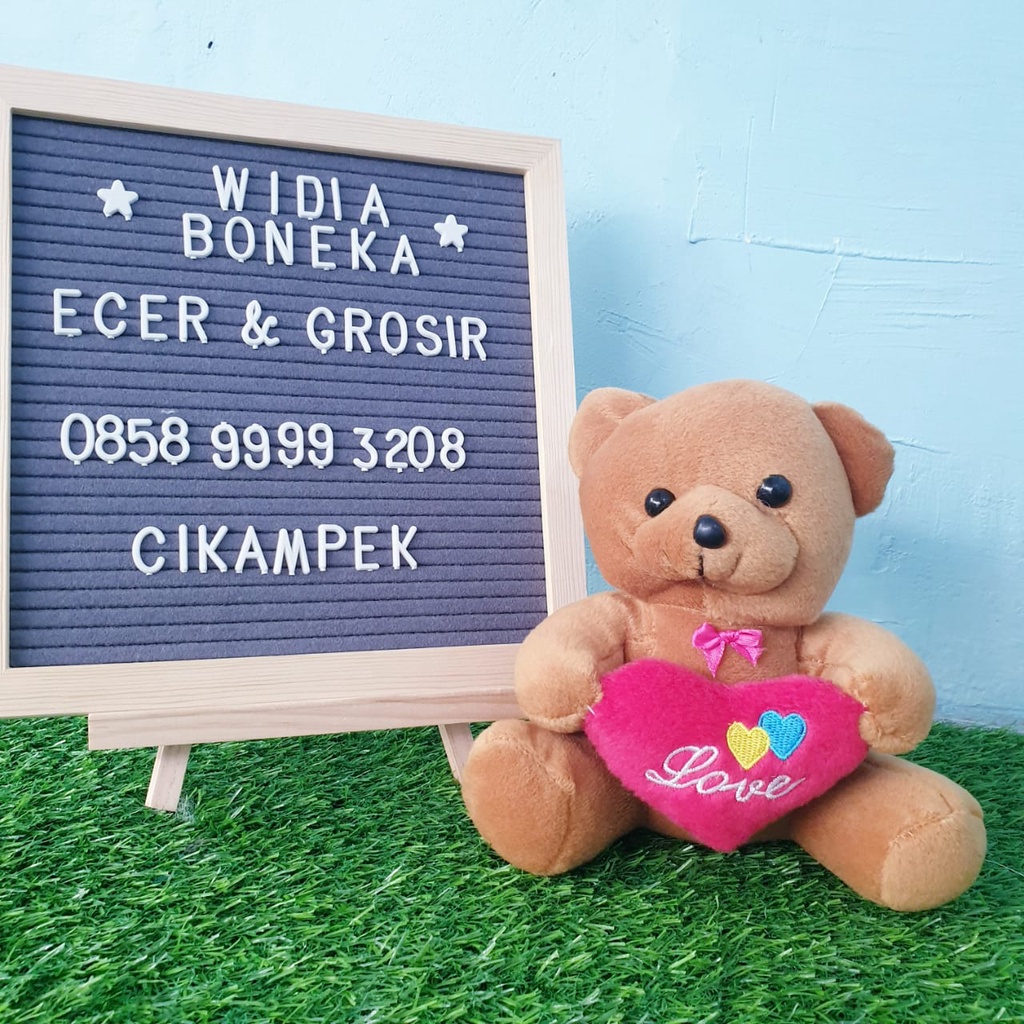 Boneka animal karakter teddy bear love (SNI)