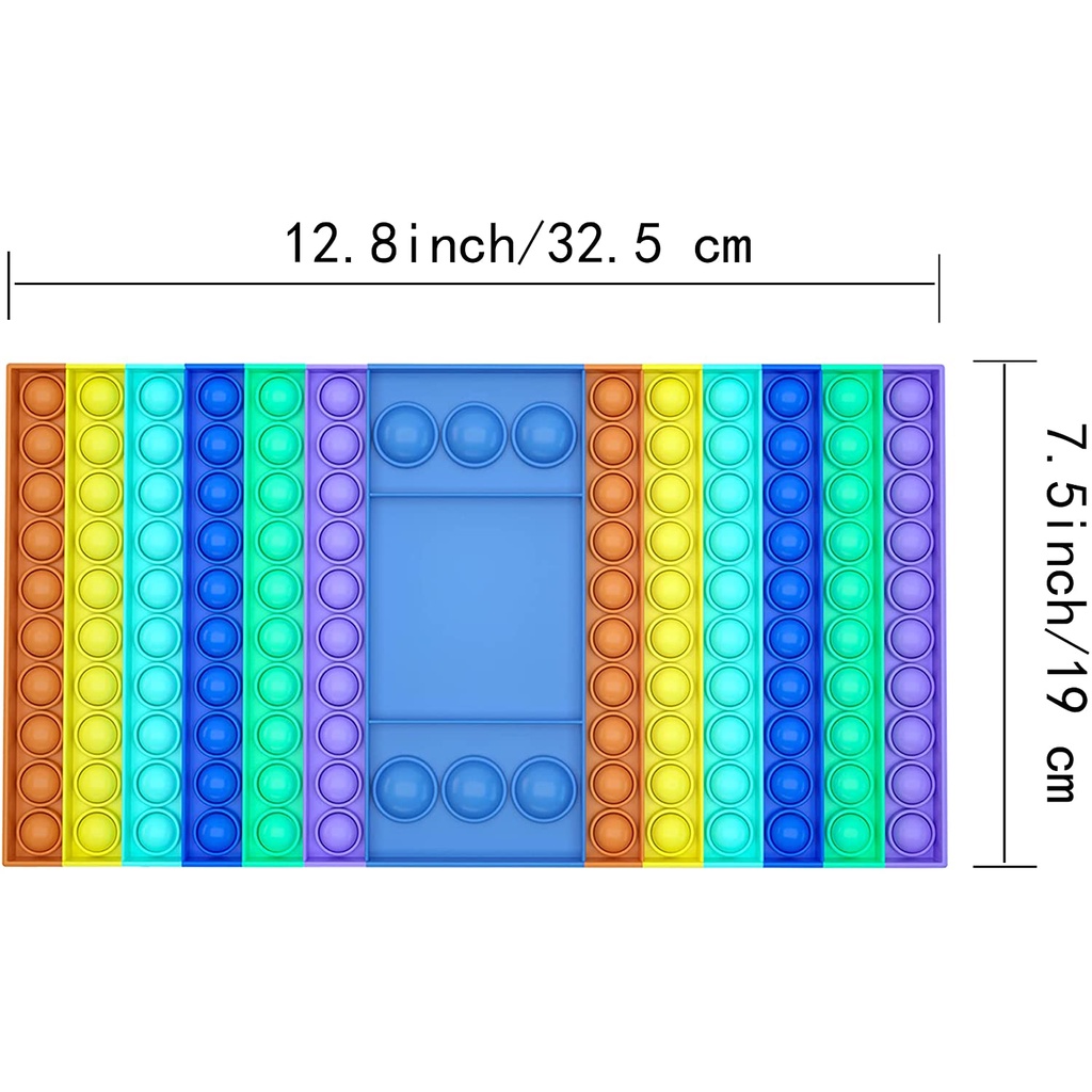 Big Pop It Toy Parent-child Toys Rainbow Push Bubble Fidget Sensory Toys for Parent-Child Time Interactive Jumbo Dadu