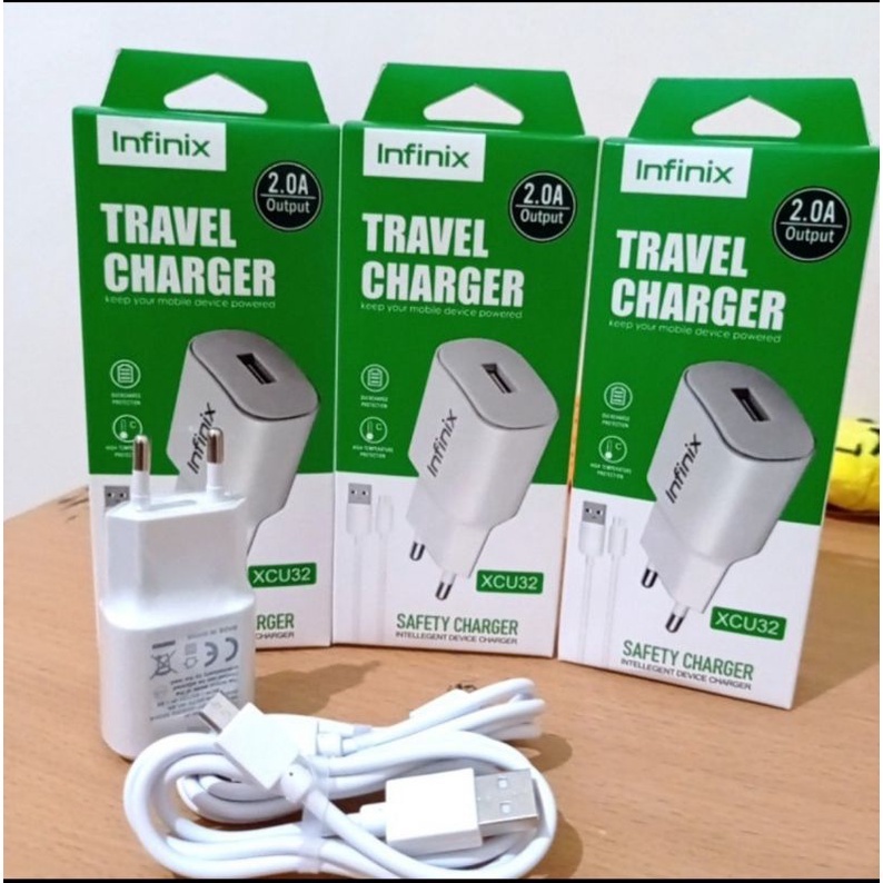 (ba) TC / Travel Charger Infinix Original 99% 2.0A Micro USB &amp; Type C