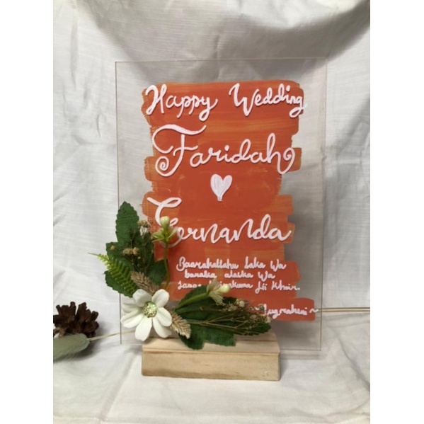 

Akrilik lettering, Kado nikah / kado wisuda / kado aesthetic / Rustic Lettering