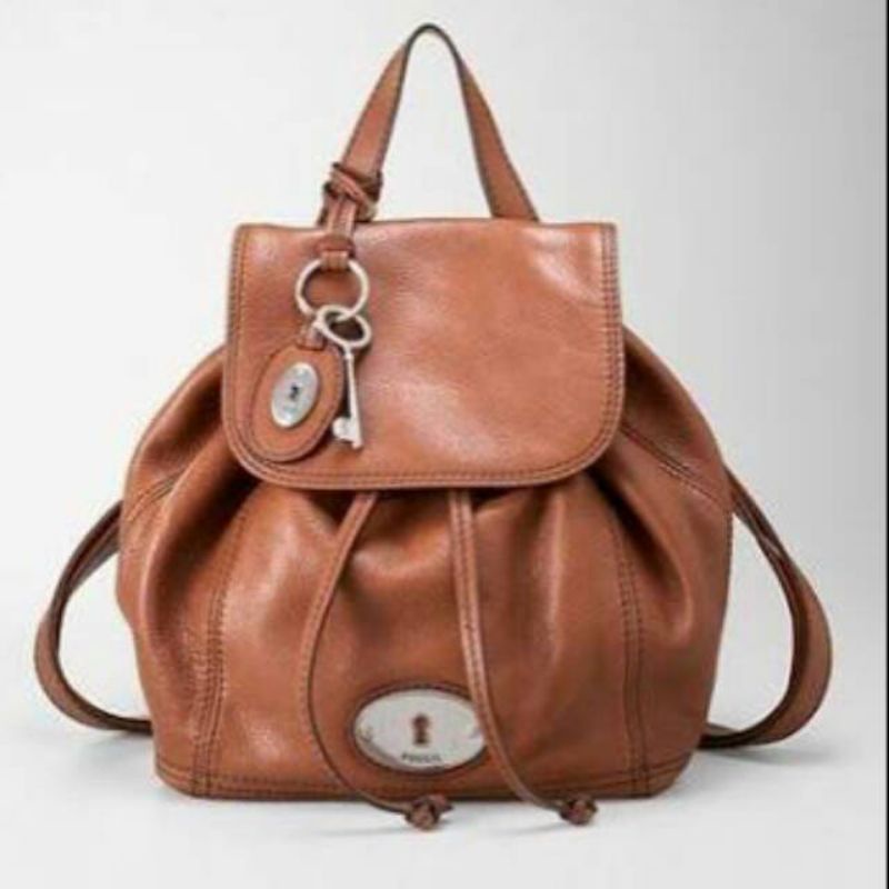 Tas Fossil Maddox backpack brown preloved