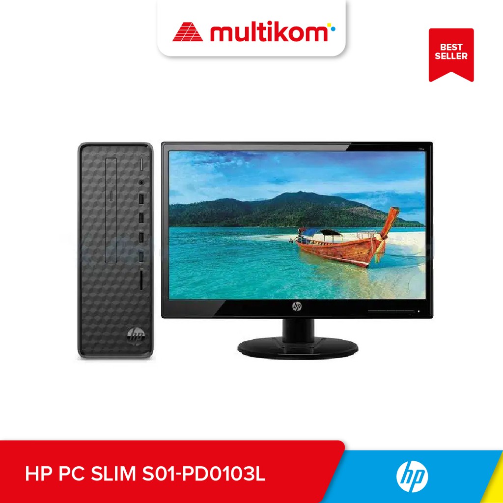 PC DESKTOP HP PC SLIM S01 PD0103L I3 8100 4GB 1 TB DVD 19INCH DOS