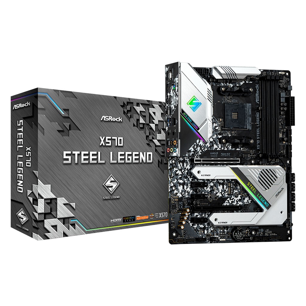 Mainboard AMD Asrock X570 Steel Legend (AM4, X570, DDR4) Addressable RGB support