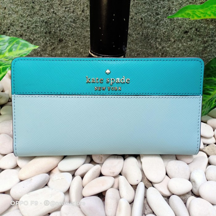 Dompet KS Staci large slim bifold WLR00122 - blue multi cb