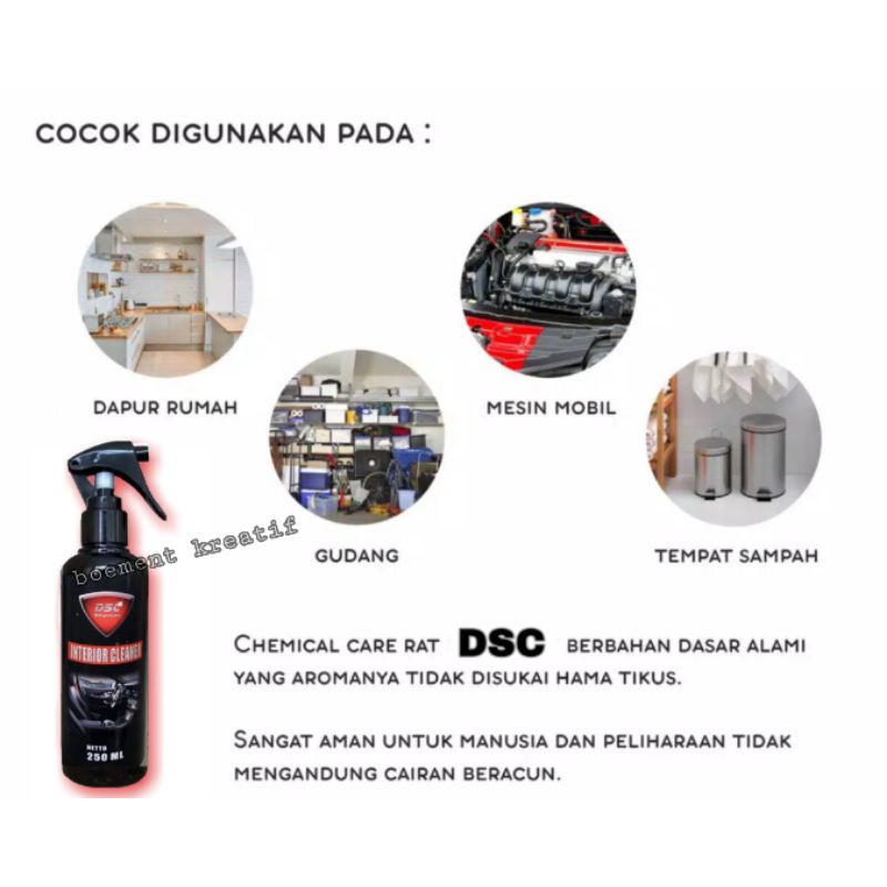 Pengusir tikus kap mesin mobil/Anti rat DSC isi 250 ML New kemasan double act