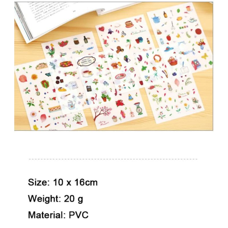 ASHLING VALE Diary Deco Stickers - Hapy Live (6pcs)