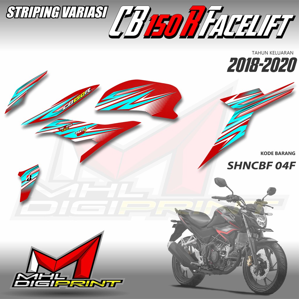 STRIPING VARIASI NEW CB 150R FACELIFT - STIKER NEW CB 150R - SHNCBF 04