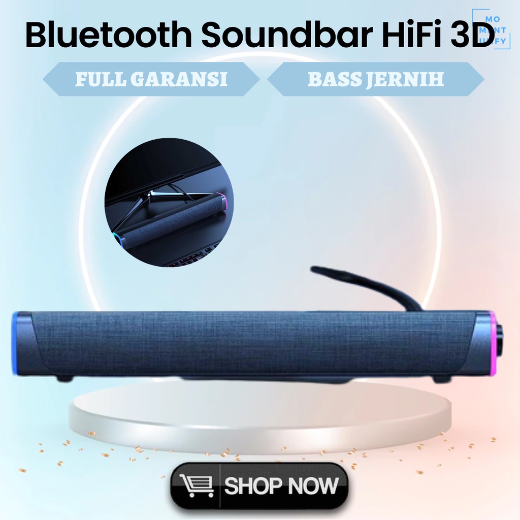 Niye Wireless Bluetooth Pengeras Suara Audio Home Theater Teater Portable Soundbar Speaker Spiker Sp