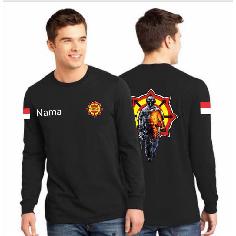 BEST SELLER KAOS BRIMOB LENGAN PANJANG / T-SHIRT BRIMOB / BRIMOB / BAJU BRIMOB / KAOS PRIA / KAOS DI