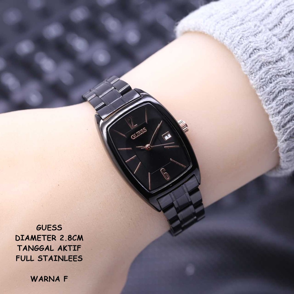 ( BISA COD ) Jam Tangan Wanita/Cewek Guess Capsul Full Stainless Tanggal Aktif