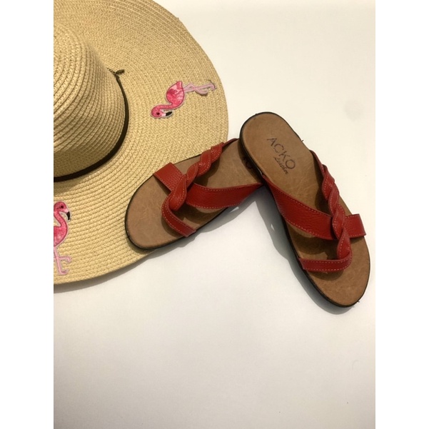 Sandal kulit Wanita - sandal kulit garut model tali