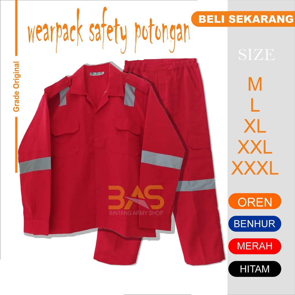 Grosir Wearpack  Safety /Setelan Baju dan celana /wearpack coverall/ Seragam Kerja Proyek