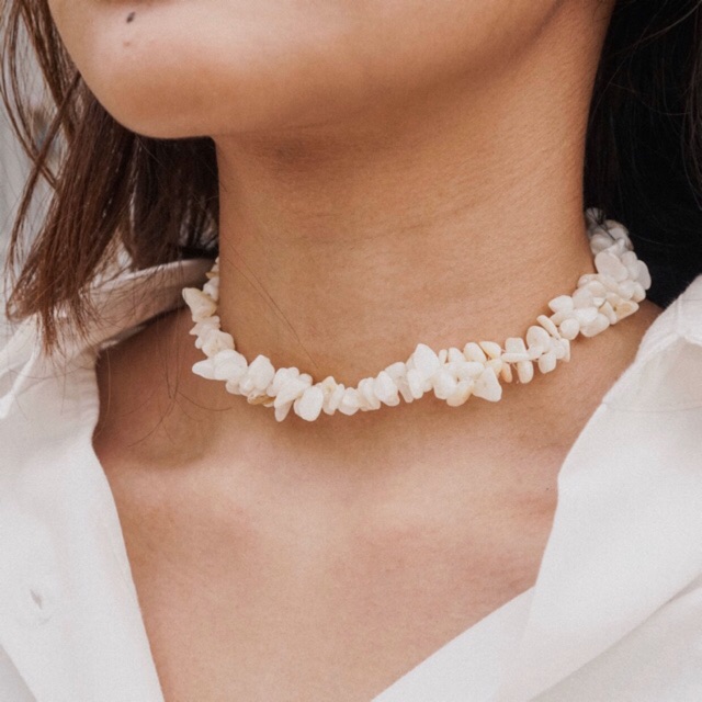 Oceanè choker / stone necklace / kalung batu kerikil