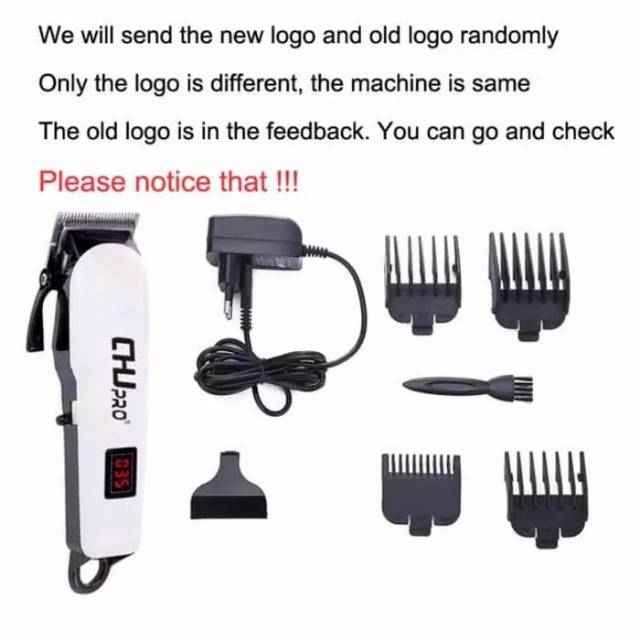 CHJ PRO HAIR CLIPPER ORIGINAL MESIN PENCUKUR RAMBUT TANPA KABEL WIRELESS PORTABLE