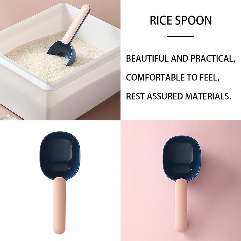 [Rice Scoop with Sealing Clip] [Tea &amp; Snack Bag Clip] [Coarse Grain Bag Clip, Sealed Flour Scoop] [Portable Large Capacity Long-handled Scoop Cup]