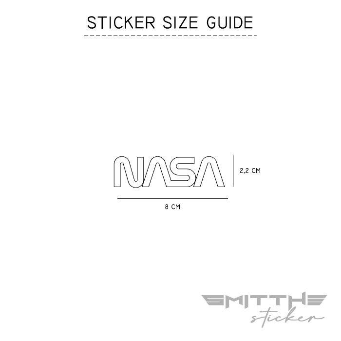 Stiker NASA Cutting Sticker logotype