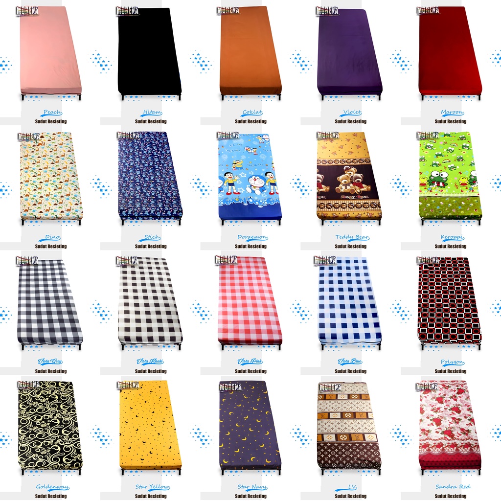 Sarung Kasur Busa Resleting 120x200x15 - Sprei Motif Seprei Resleting Spray