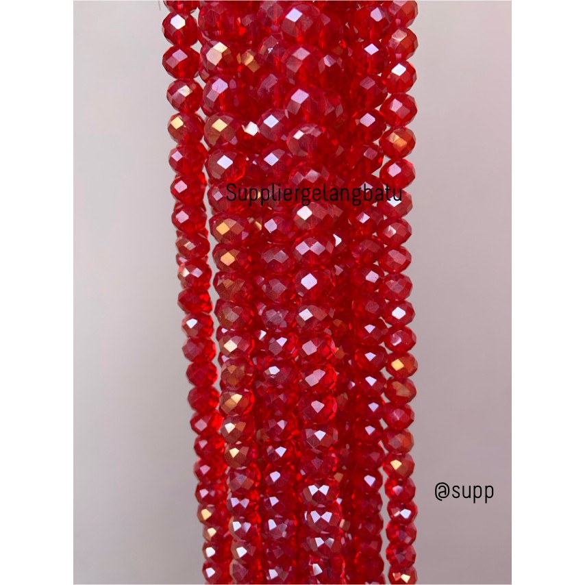 Crystal Ceko 10mm RED QUARTZ merah bahan souvenir kado perhiasan craft