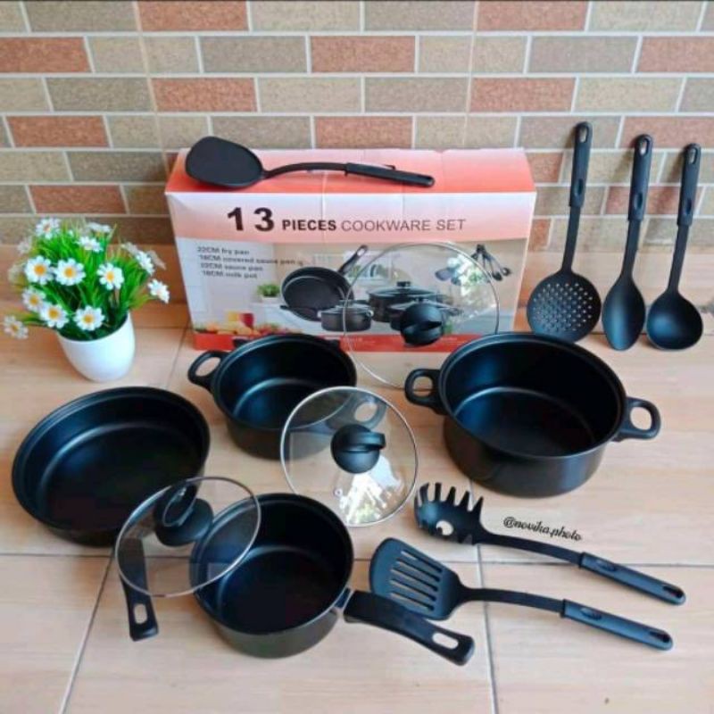 COOKWARE SET 13PIECES NON-STICK