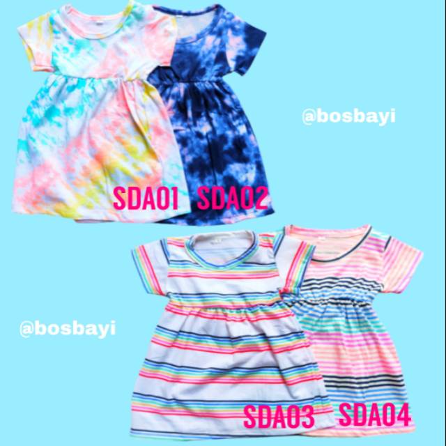 Dress Anak / Dress Bayi Kaos / Daster Anak / Daster Kaos Anak